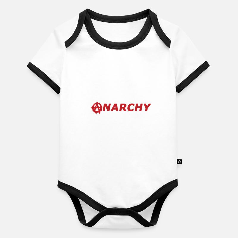 Anarchy symbol Organic Baby Contrasting Bodysuit