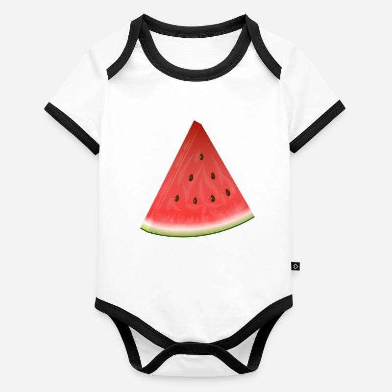 melon Body Bébé bio contrasté manches courtes