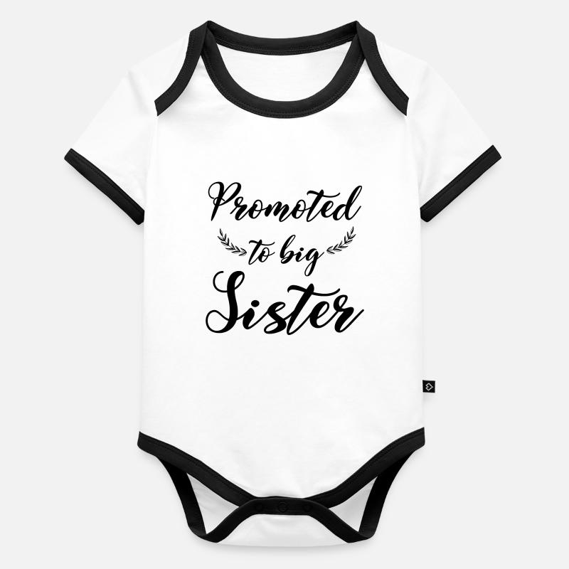Promu grande soeur - Body Bébé bio contrasté manches courtes - undefined