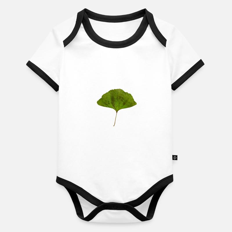 Ginko farbe Baby Bio-Kurzarm-Kontrastbody