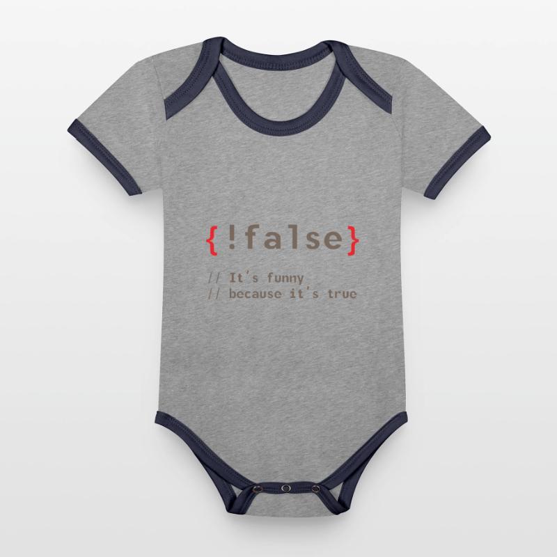 Coding Debug Admin Programm Geschenk Baby Bio-Kurzarm-Kontrastbody
