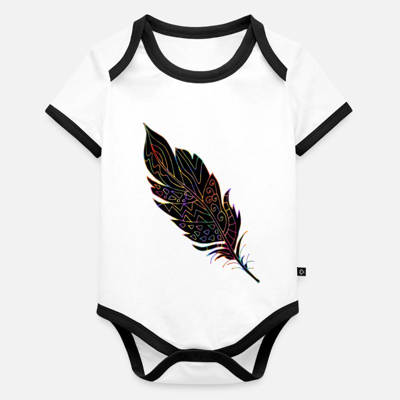 Feather Organic Baby Contrasting Bodysuit