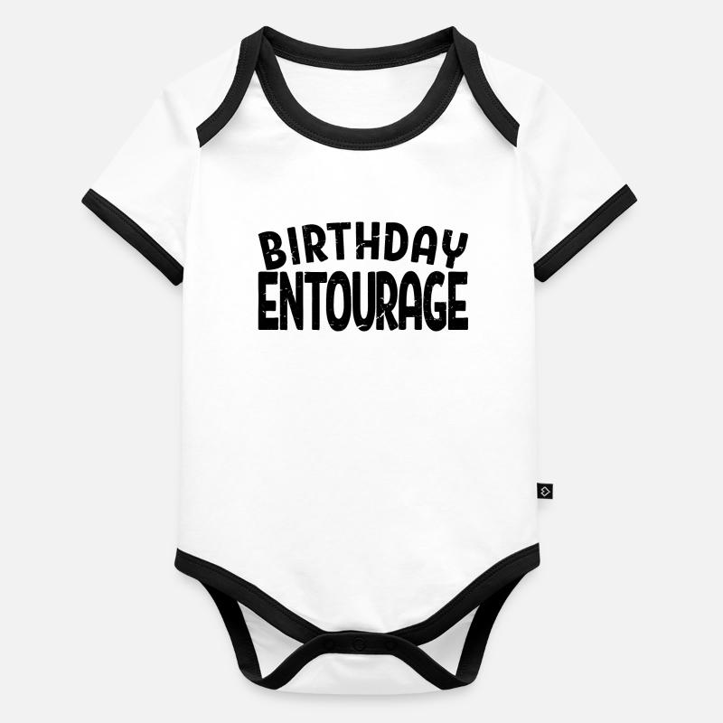 Geburtstags-Entourage Matching Group Geburtstagsfeier Baby Bio-Kurzarm-Kontrastbody