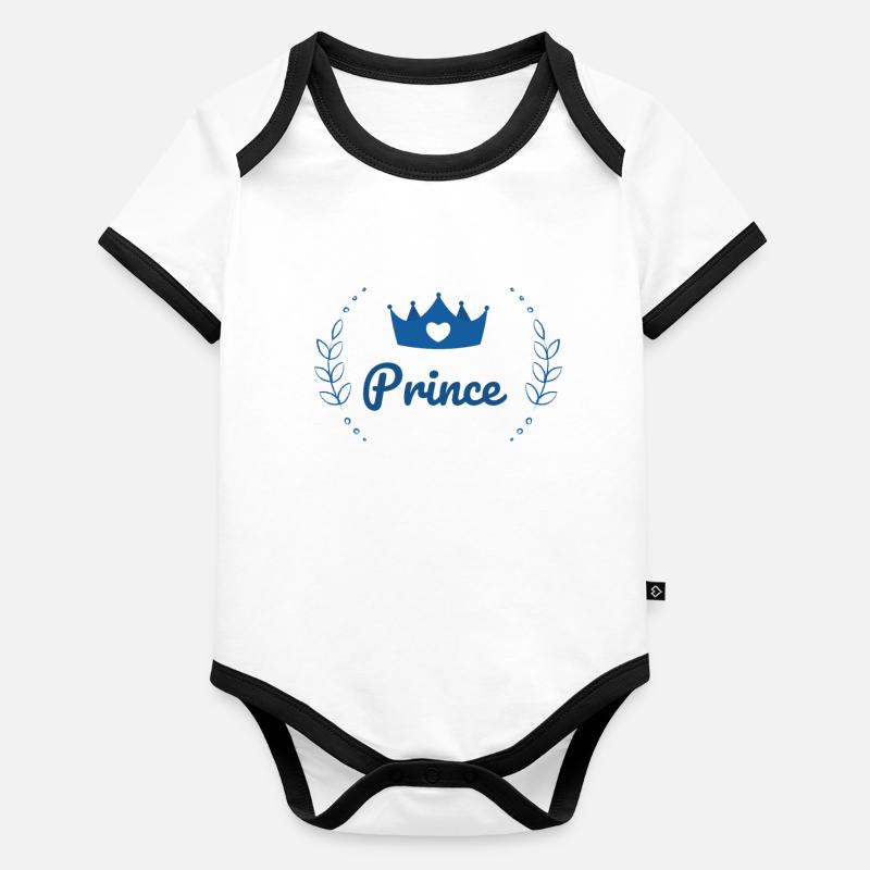 Prince mignon, bébé Body Bébé bio contrasté manches courtes