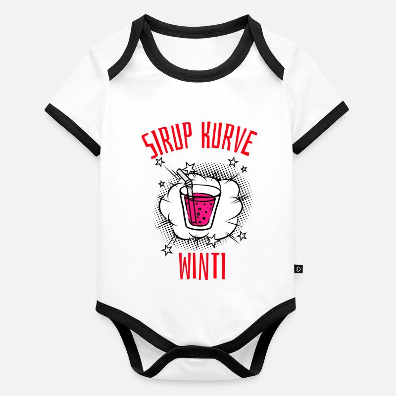 Courbe du SIP Body Bébé bio contrasté manches courtes