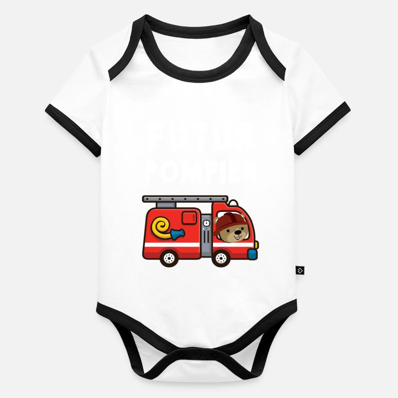 HUmour Pour Bébé Cadeau Naissance Body Bébé bio contrasté manches courtes