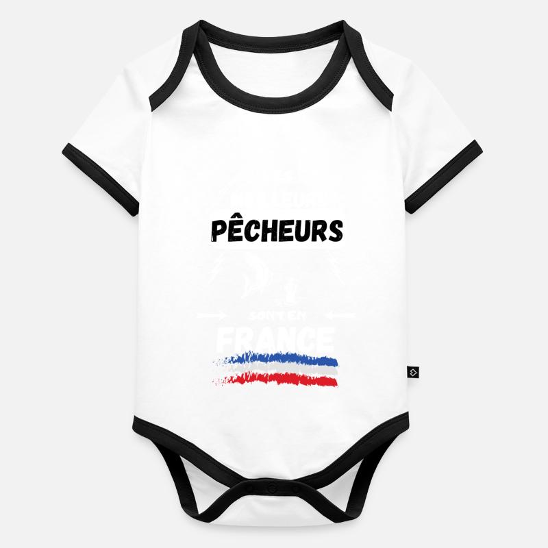DIE BESTEN FISCHER SIND IN FRANKREICH Baby Bio-Kurzarm-Kontrastbody