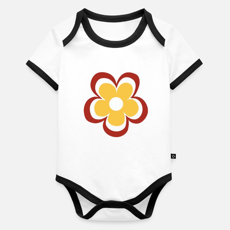 Flower Baby Bio-Kurzarm-Kontrastbody