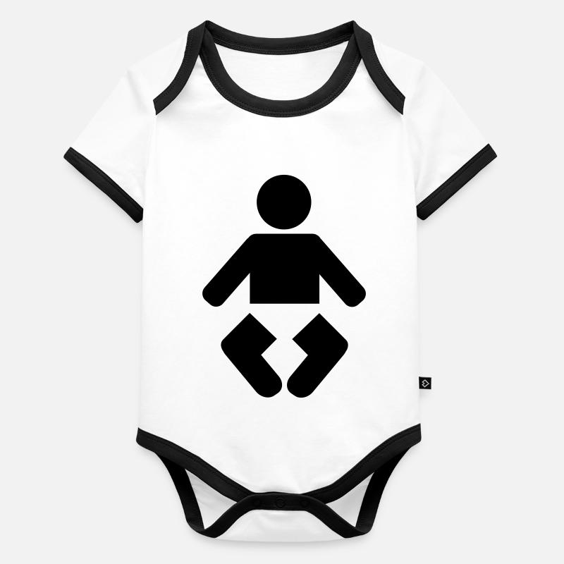 bebis Baby Bio-Kurzarm-Kontrastbody