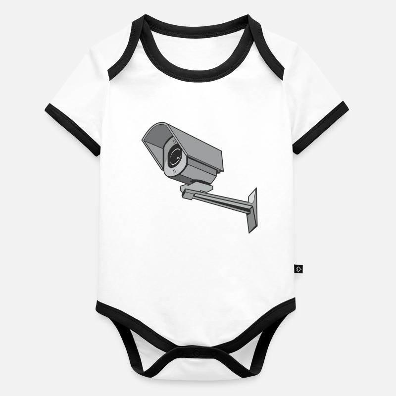 Caméra de sécurité Body Bébé bio contrasté manches courtes