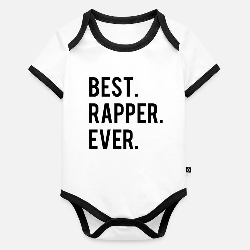 Meilleur rappeur Ever Body Bébé bio contrasté manches courtes