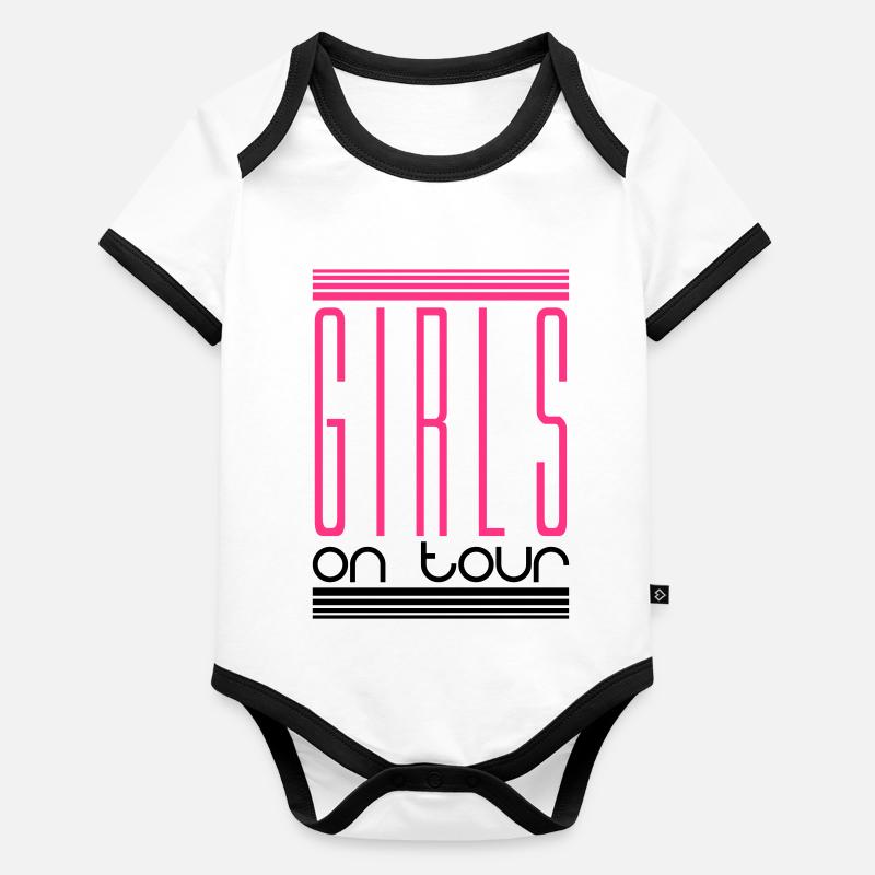 en tournée sur le week-end de week-end de conception de route filles Body Bébé bio contrasté manches courtes