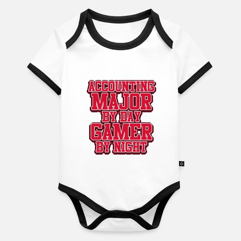 Comptabilité majeure par jour Gamer By Night Body Bébé bio contrasté manches courtes
