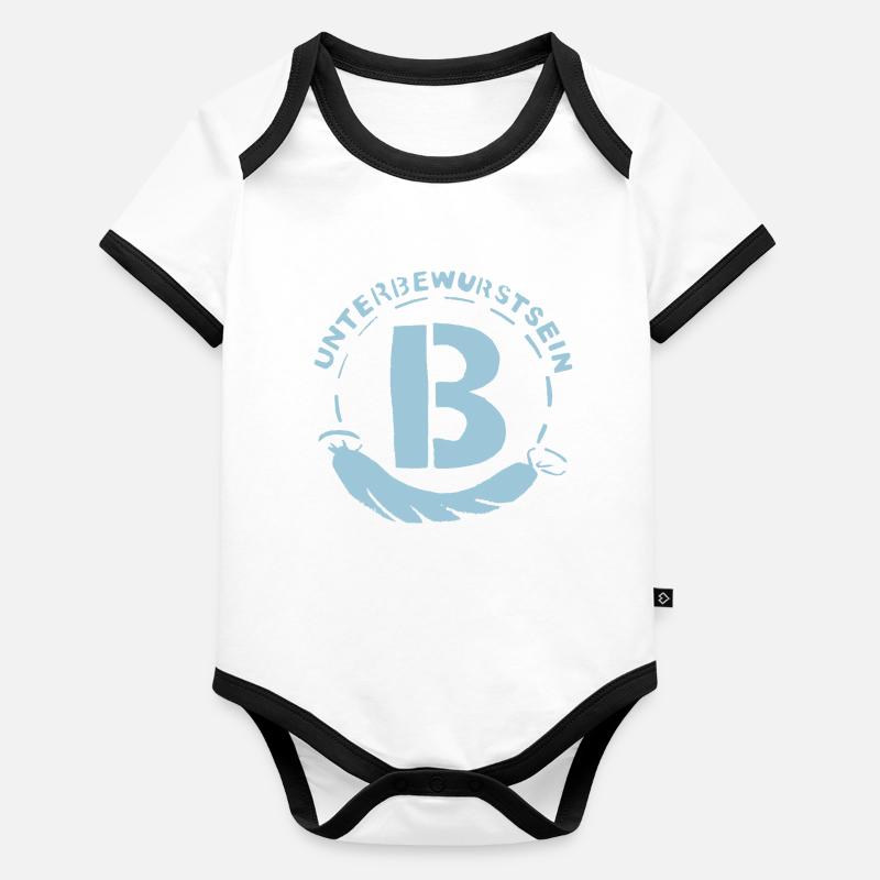 Unterbewurstsein Body Bébé bio contrasté manches courtes