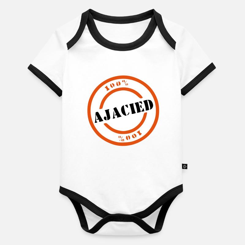 Ajacied Baby Bio-Kurzarm-Kontrastbody