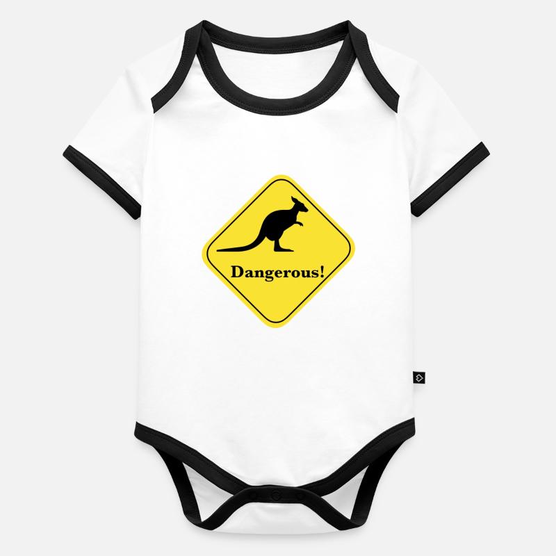 Dangerous Känguru Baby Bio-Kurzarm-Kontrastbody