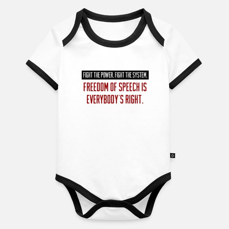 liberté d'expression Body Bébé bio contrasté manches courtes