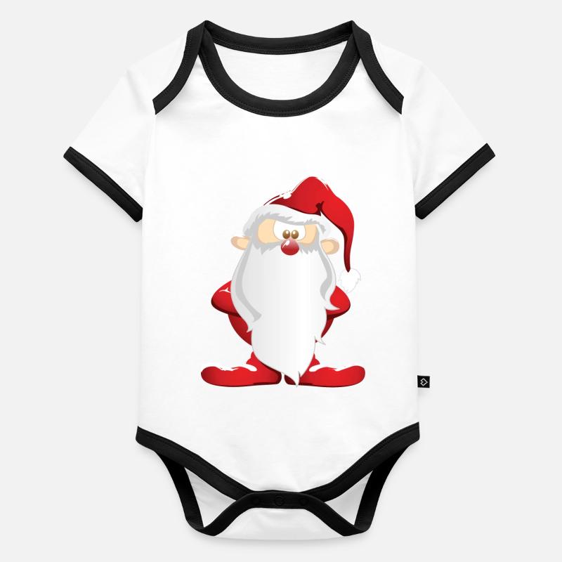 Santa Claus Body contraste para bebé de tejido orgánico