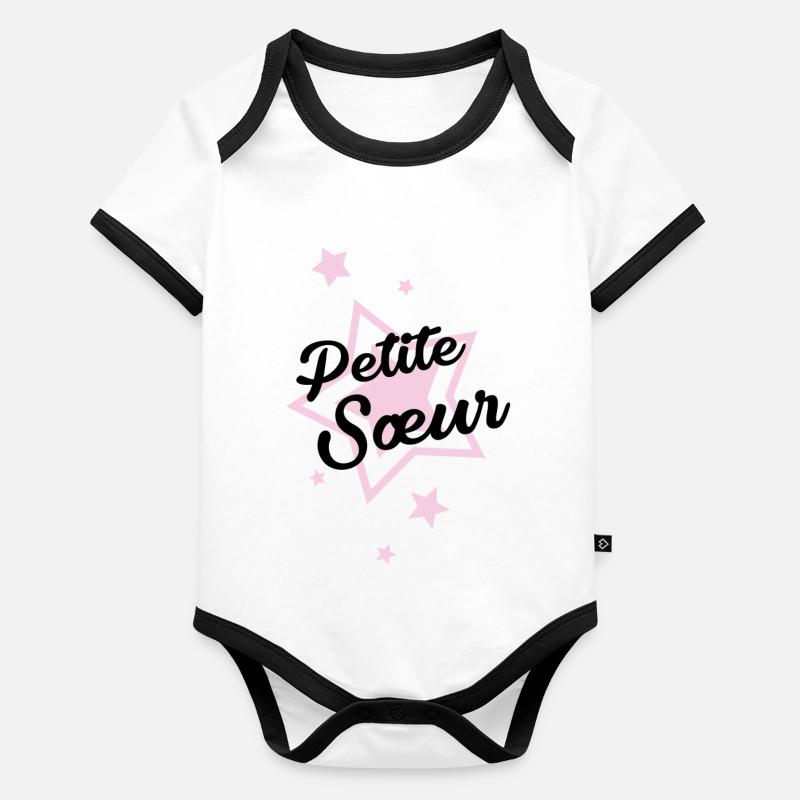 Petite soeur - Body Bébé bio contrasté manches courtes - undefined