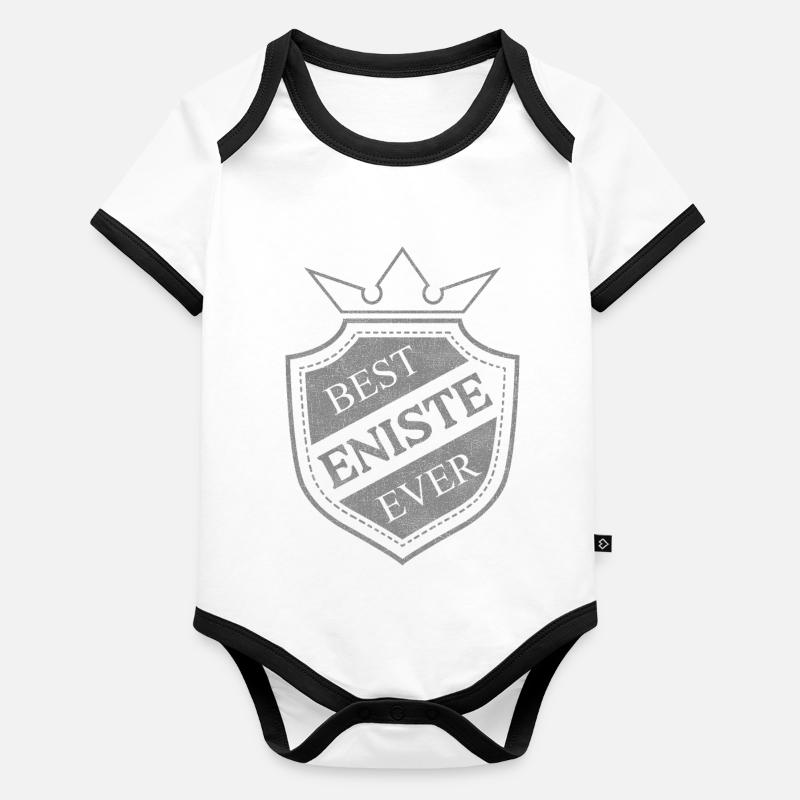 Eniste Baby Bio-Kurzarm-Kontrastbody