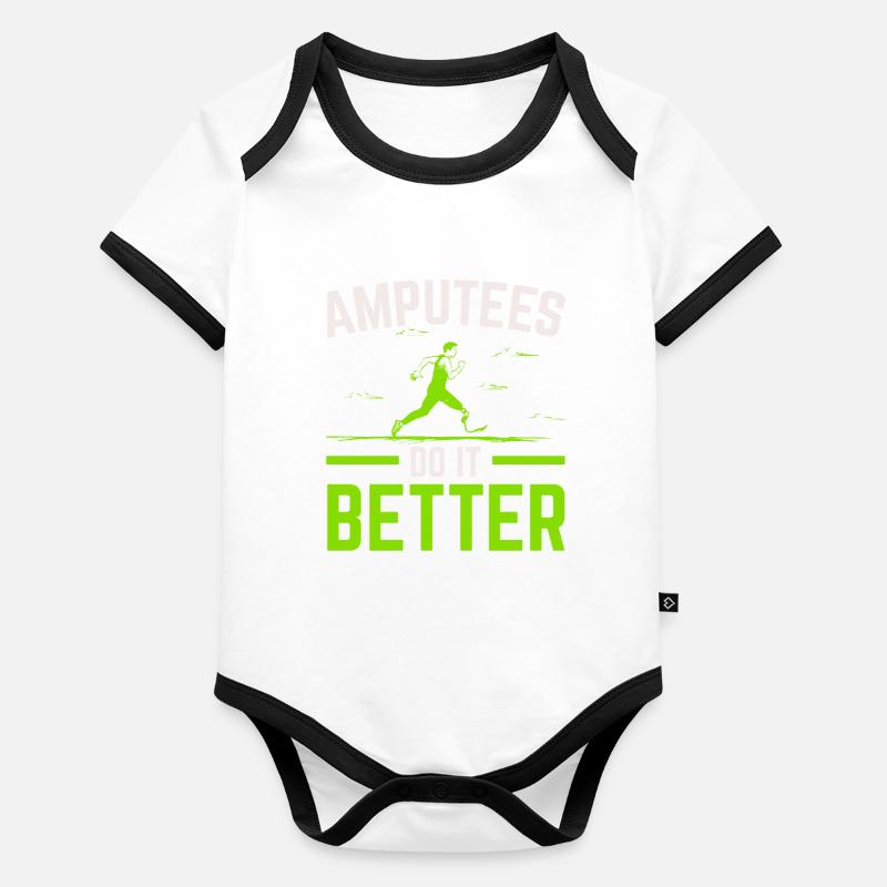 Les amputés rendent l’amputation meilleure Amputation Amputé Body Bébé bio contrasté manches courtes