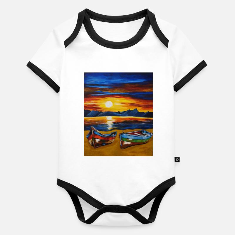 Boot 'n' Meer Baby Bio-Kurzarm-Kontrastbody