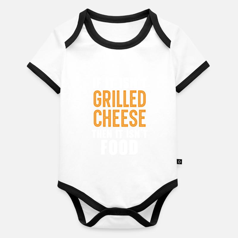 Si ce n’est pas du fromage grillé, ce n’est pas un aliment Body Bébé bio contrasté manches courtes