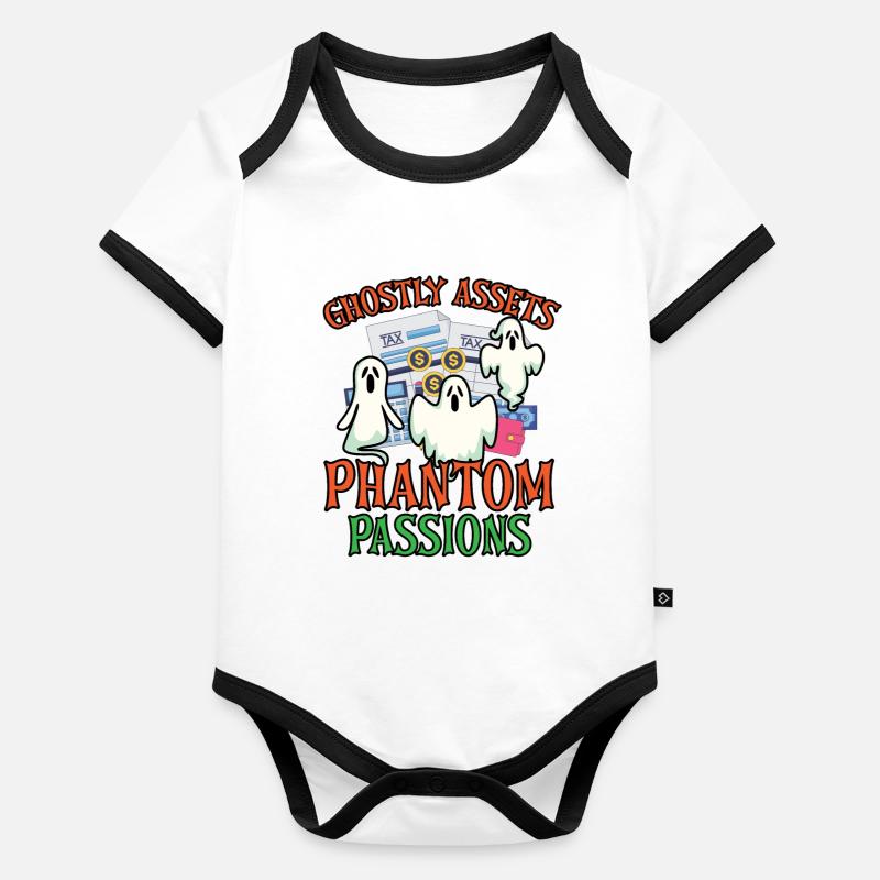 Ghostly Fortune Phantom Passions Grus Body Bébé bio contrasté manches courtes