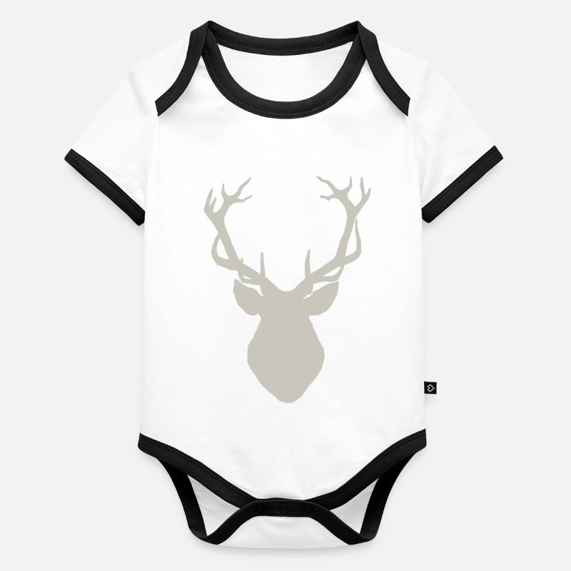 Deer Organic Baby Contrasting Bodysuit