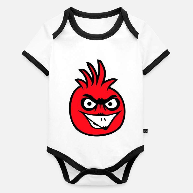 Parrot Bird Stares Nasty Aggressive Rage Organic Baby Contrasting Bodysuit