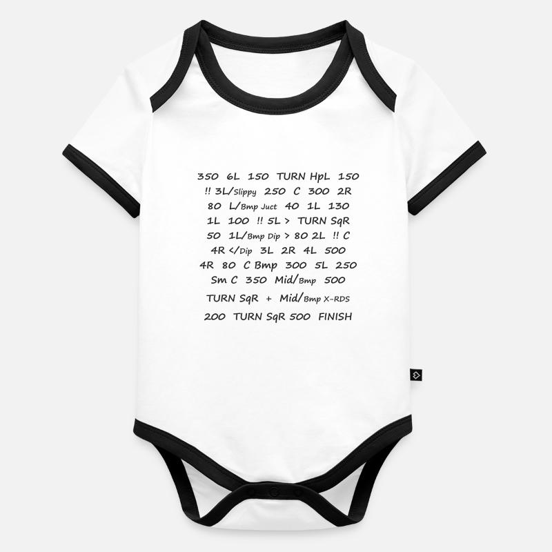 Notes de rythme Body Bébé bio contrasté manches courtes