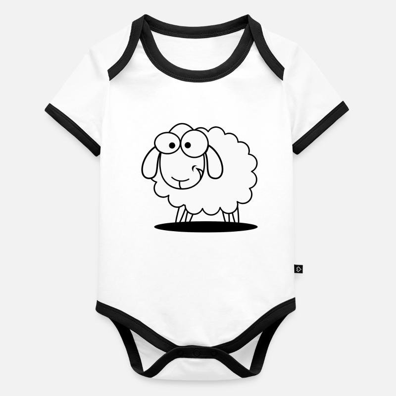 sheep Organic Baby Contrasting Bodysuit