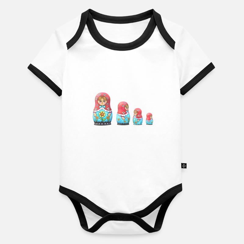 Evolution matryoshka Organic Baby Contrasting Bodysuit