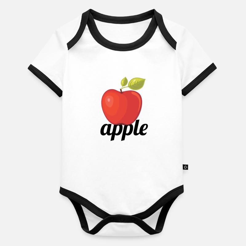Apple empreinte! Idée cadeau cool pour les amis Body Bébé bio contrasté manches courtes
