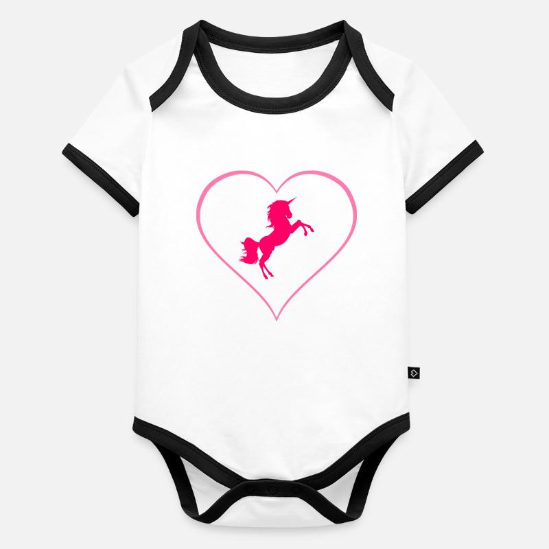 unicorn Organic Baby Contrasting Bodysuit