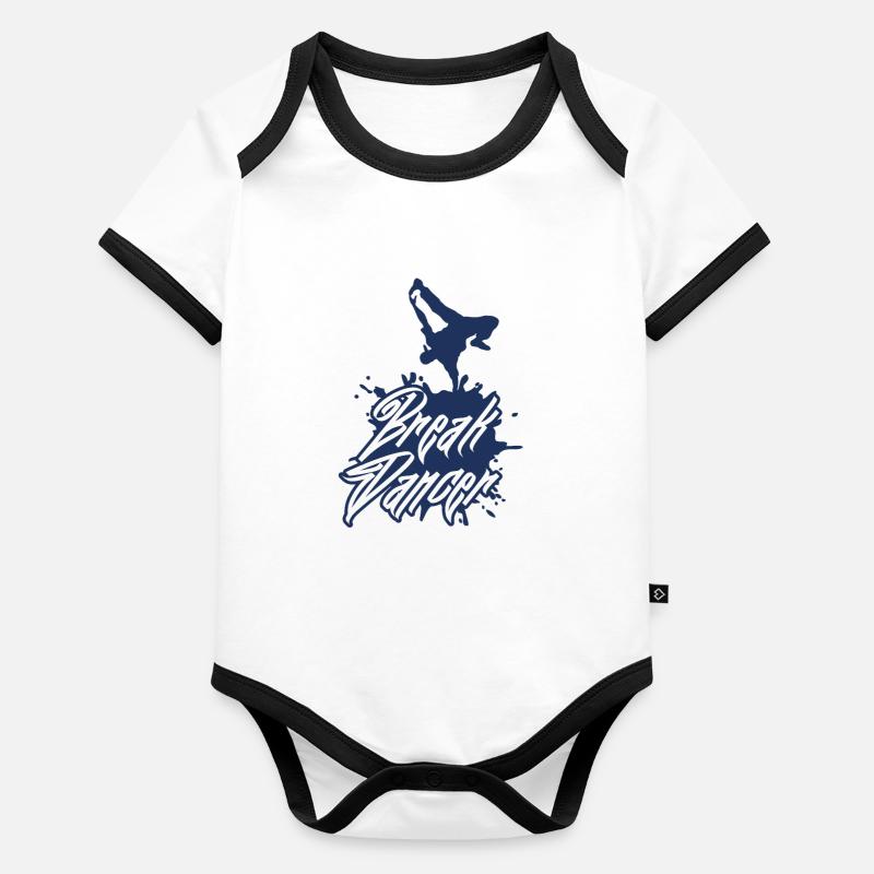 Break Breakdancer Breakdancing Breakdance Dance Body Bébé bio contrasté manches courtes
