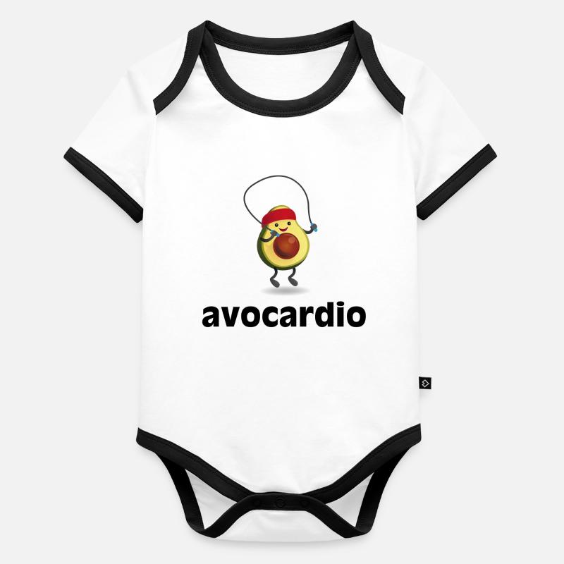 AvoCardio Body Bébé bio contrasté manches courtes