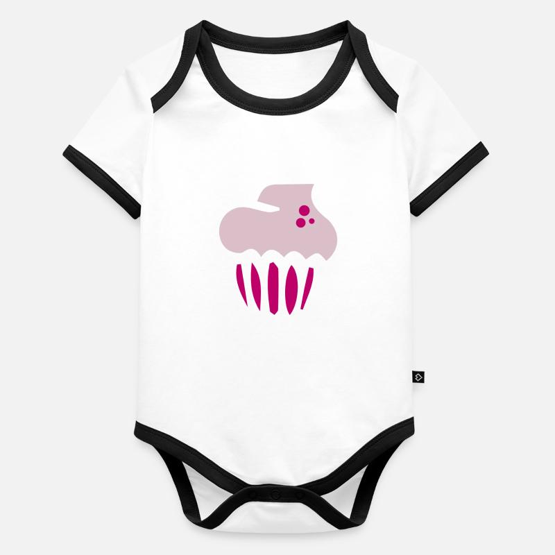 Gâteau à la crème Body Bébé bio contrasté manches courtes