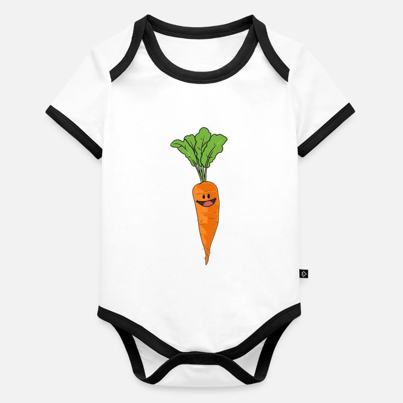 Carrot Roots Root Carrot Turnip Vegan Organic Baby Contrasting Bodysuit