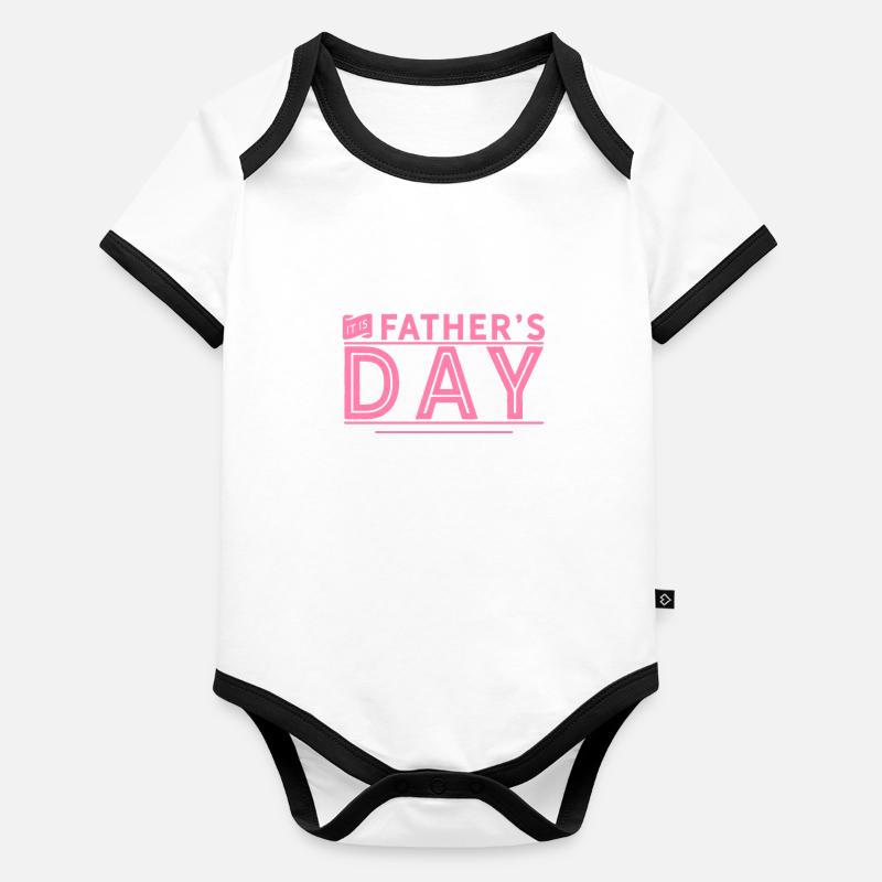 Father Best Dad Organic Baby Contrasting Bodysuit