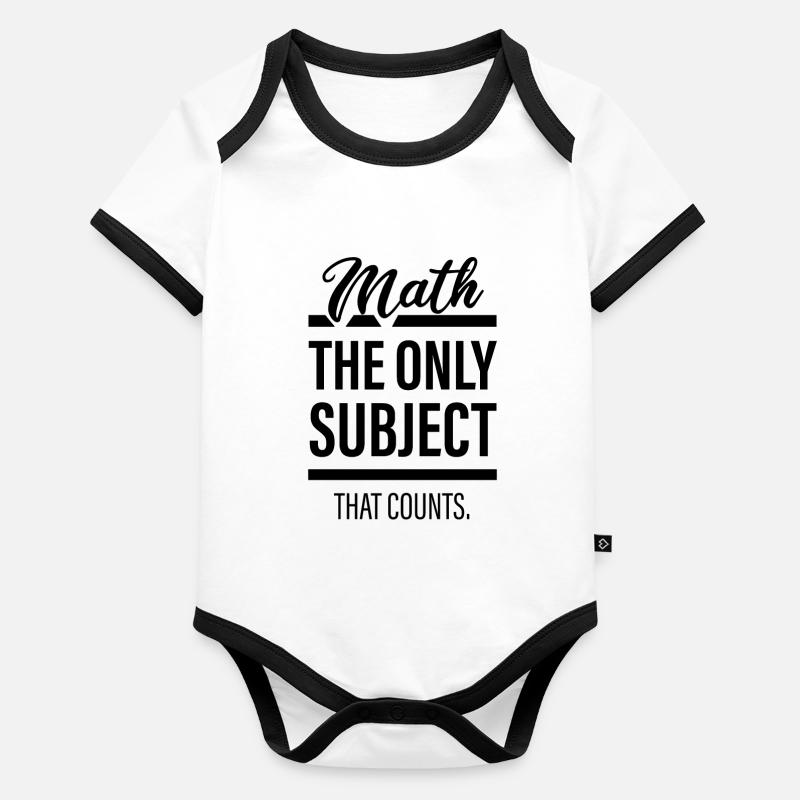 Math - Le seul sujet qui compte Body Bébé bio contrasté manches courtes