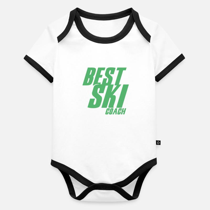 moniteur de ski Body Bébé bio contrasté manches courtes