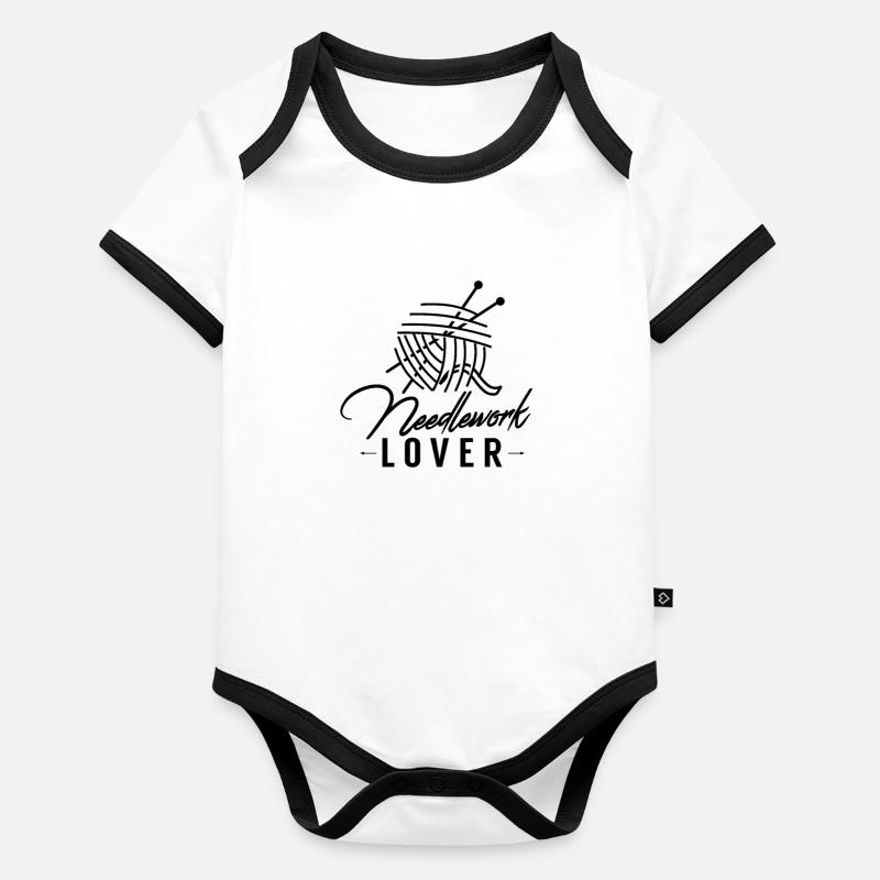 Needlework needlework textile needle sewing thread Organic Baby Contrasting Bodysuit