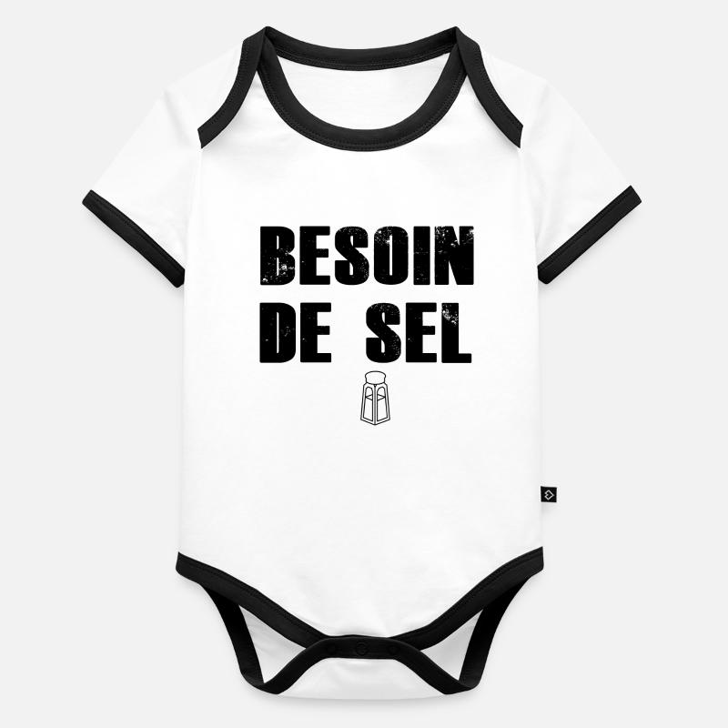 Besoin de Sel Body Bébé bio contrasté manches courtes