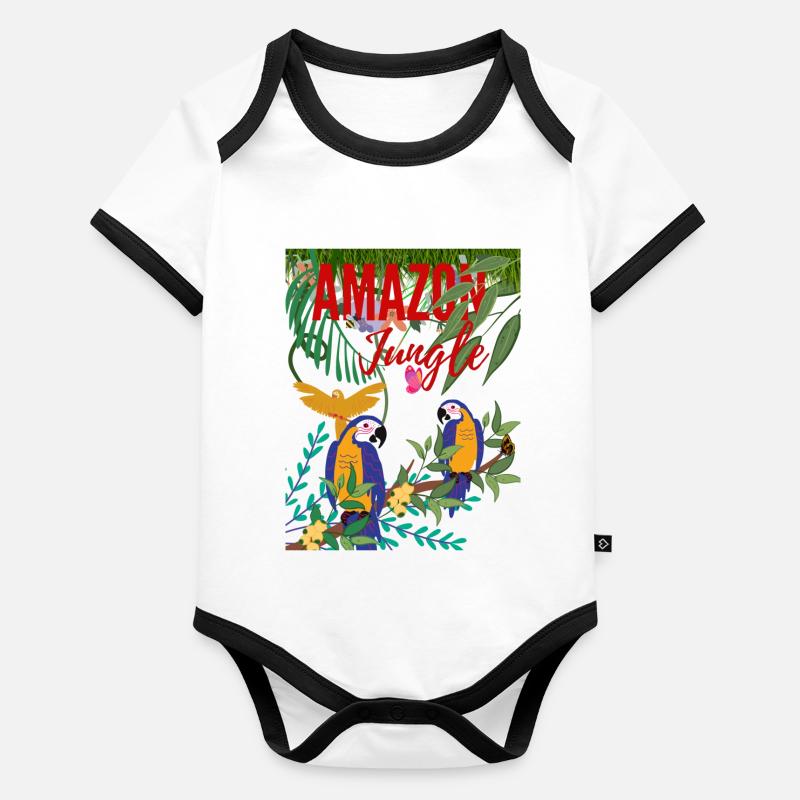Amazon Jungle Organic Baby Contrasting Bodysuit
