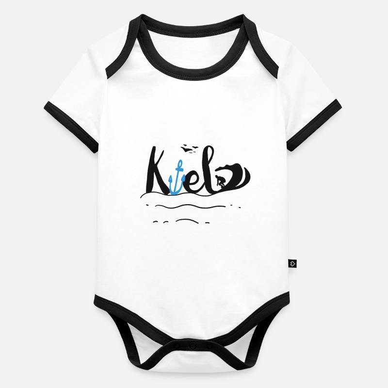 Surfeur de kiel Body Bébé bio contrasté manches courtes