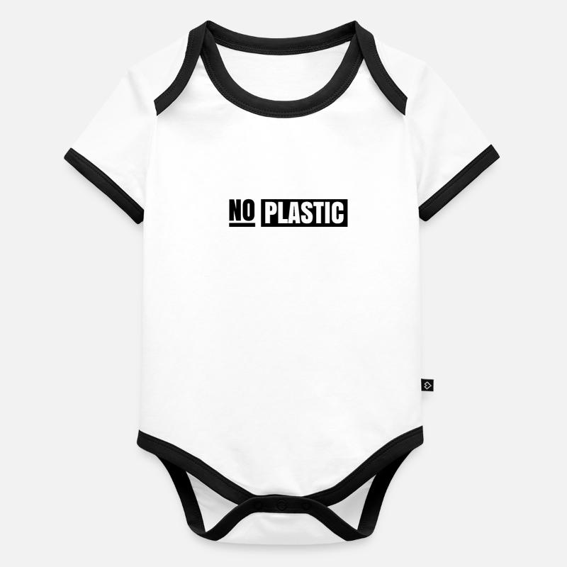 No plastic sea pollution plastic waste Organic Baby Contrasting Bodysuit