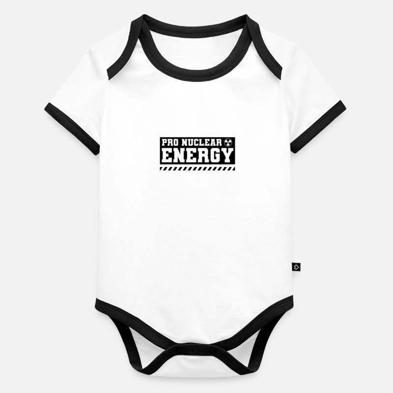 Für Atomkraft Kernkraft Kernenergie Atomenergie Baby Bio-Kurzarm-Kontrastbody