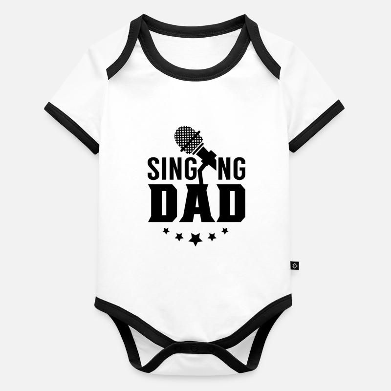 Singer Papa Choir Karaoke Singing Singing Organic Baby Contrasting Bodysuit