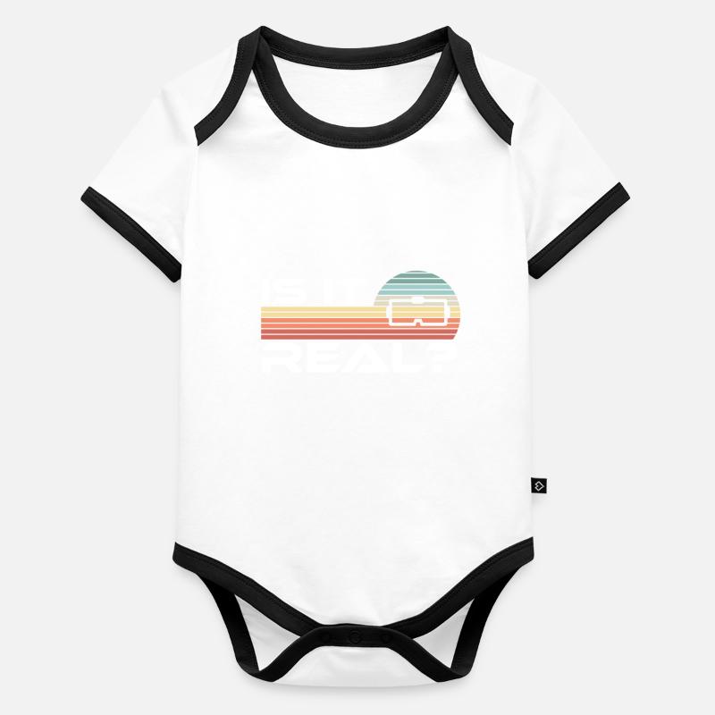Is it real - Virtual Reality Funny VR Gift Organic Baby Contrasting Bodysuit